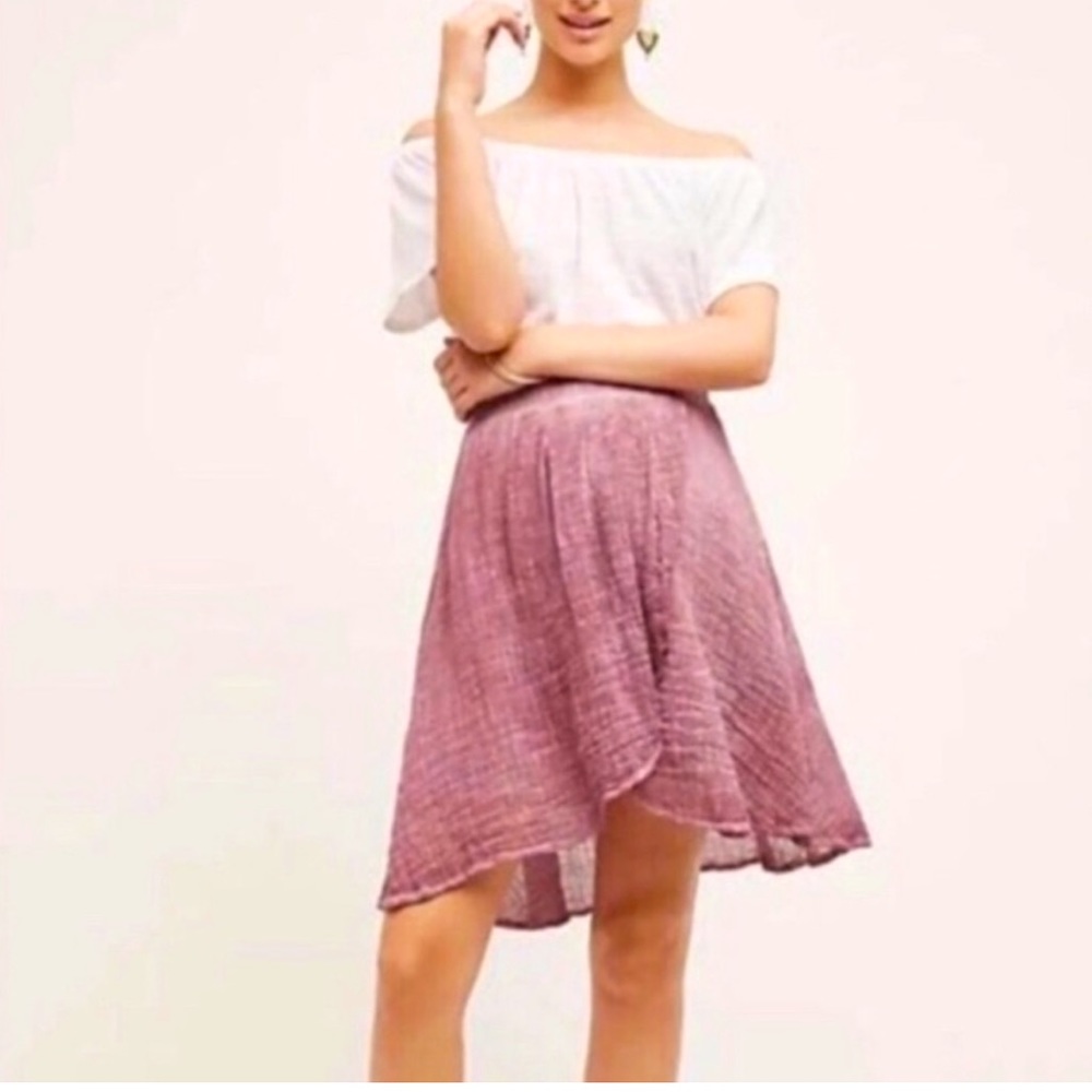 Tina Jo Anthropologie Full Faux Wrap Skirt in Size L